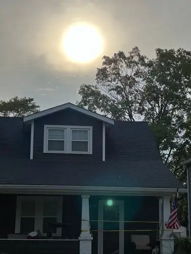 The sun's brilliant glow illuminates a quiet home.
